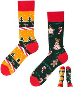 TODO COLOURS Socken Weihnachten Herren und Damen, Lustige Weihnachtssocken (Weihnachten Socken 39-42) von TODO
