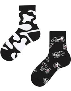 TODO Colours Lustige Socken Kinder mit motiv für Mädchen, Jungen, Kleinkind (23-26, Kuh Kinder) von TODO