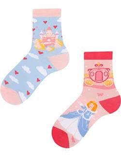 TODO Colours Lustige Socken Kinder mit motiv für Mädchen, Jungen, Kleinkind (23-26, Princesse) von TODO