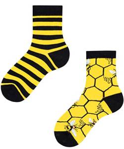 TODO Colours Lustige Socken Kinder mit motiv für Mädchen, Jungen, Kleinkind (Bienen Kinder, 23-26) von TODO