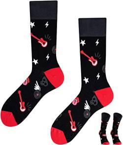 TODO Colours Lustige Socken mit Motiv - Mehrfarbige, Bunte, Verrückte für Herren und Damen (35-38, Rock and Roll Socken) von TODO