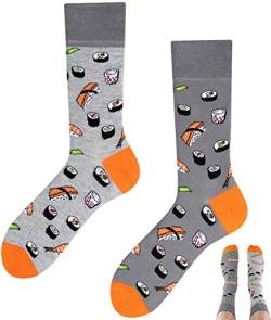 TODO Colours Lustige Socken mit Motiv - Mehrfarbige, Bunte, Verrückte für Herren und Damen (35-38, Sushi Socken) von TODO