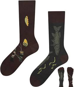 TODO Colours Lustige Socken mit Motiv - Mehrfarbige, Bunte, Verrückte für Herren und Damen (43-46, Angler Socken) von TODO