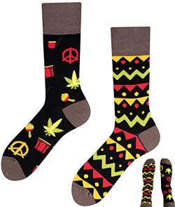 TODO Colours Lustige Socken mit Motiv - Mehrfarbige, Bunte, Verrückte für die Lebensfreude (35-38, Jamaica Socken, numeric_35) von TODO