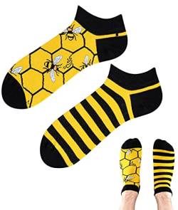 TODO Colours Lustige Socken mit Motiv - Mehrfarbige, Bunte, Verrückte für die Lebensfreude (35-38, z LOW Bee Bee, numeric_35) von TODO