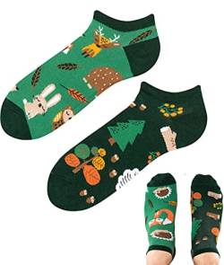 TODO Colours Lustige Socken mit Motiv - Mehrfarbige, Bunte, Verrückte für die Lebensfreude (35-38, z LOW Forest Animals, numeric_35) von TODO