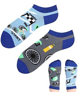 TODO Colours Lustige Socken mit Motiv - Mehrfarbige, Bunte, Verrückte für die Lebensfreude (39-42, z LOW Tour de Bike) von TODO