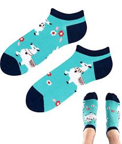 TODO Colours Lustige Socken mit Motiv - Mehrfarbige, Bunte, Verrückte für die Lebensfreude (43-46, z LOW Alpaca-Lama, numeric_43) von TODO