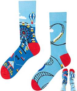 TODO Colours Lustige Socken mit Motiv - Mehrfarbige, Bunte, Verrückte für die Lebensfreude (Rollercoaster, numeric_43) von TODO