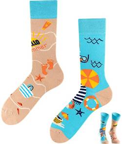 TODO Colours Lustige Socken mit Motiv - Mehrfarbige, Bunte, Verrückte für die Lebensfreude (Summer Time, numeric_35) von TODO
