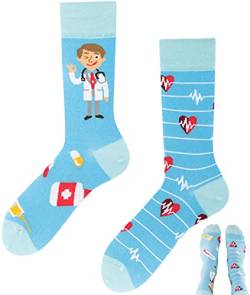 TODO Colours Lustige Socken mit Motiv - mehrfarbige, bunte, Verrückte für Herren und Damen (35-38, …and Doctor) von TODO