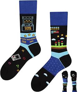 TODO Colours Lustige Socken mit Motiv - mehrfarbige, bunte, Verrückte für Herren und Damen (35-38, Game Master) von TODO