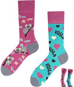 TODO Colours Lustige Socken mit Motiv - mehrfarbige, bunte, Verrückte für Herren und Damen (35-38, Koala Socken) von TODO