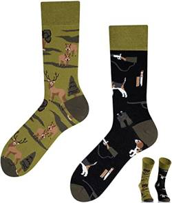 TODO Colours Lustige Socken mit Motiv - mehrfarbige, bunte, Verrückte für Herren und Damen (47-50, Hunting) von TODO