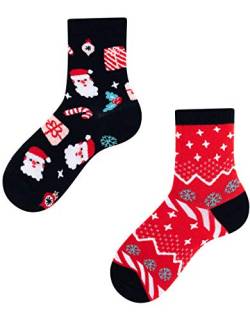 TODO Colours - Weihnachten Socken Kinder Lustige Weihnachtssocken mit Nicolaus (Good Xmas Kinder, 23-26) von TODO