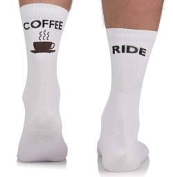 TODO Fahrradsocken Herren und Damen. Atmungsaktive Rennrad Socken. Kaffee Fahrrad-Socken Herren, Radsocken Herren (Coffee Ride, 43-46) von TODO