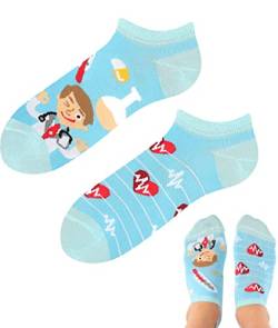 TODO Lustige Socken Damen und Herren, Coole Socken mit Motiv - Bunte, Mehrfarbige, Verrückte (35-38, Doctor LOW) von TODO