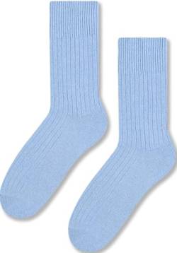 TODO Warm Wollsocken Damen und Herren Wintersocken Damen, Thermosocken Herren, elegant norweger socken - Wollkollektion (38_Babyblue) von TODO