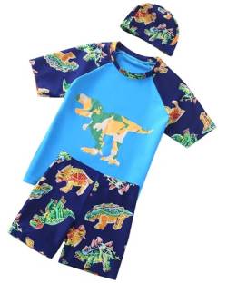TODREMOU UV Shirt & Badehose Kinder Jungen 2-10 Jahre - UV Badeset Junge Badeshirt Schwimmshirt Badeshorts UV-Schutz UPF 50+ von TODREMOU
