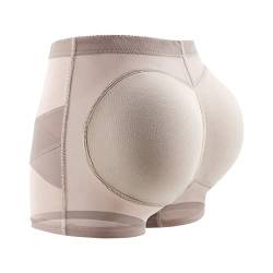 TOEECY Damen Butt Lifter Shapewear mit Herausnehmbarer Hüfte Pads Unterhose Po Push Up Hip Enhancer Höschen Hüfte Miederhose Bauchweg Bauchkontrolle Control Panty (Beige,S) von TOEECY