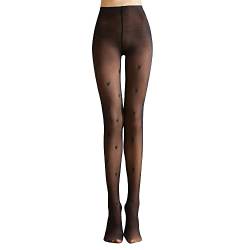 TOEECY Damen Strumpfhose mit Punkten Herzen Schmetterling Muster Gefälschte Durchscheinend Feinstrumpfhose Thermo Strumpfhose Thermostrumpfhosen Winter Tights (#3) von TOEECY