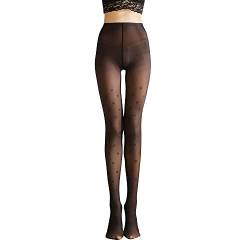 TOEECY Damen Strumpfhose mit Punkten Herzen Schmetterling Muster Gefälschte Durchscheinend Feinstrumpfhose Thermo Strumpfhose Thermostrumpfhosen Winter Tights (#4) von TOEECY