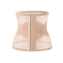 TOEECY Damen Tailenmieder Figurenformend Korsett Waist Trainer Unsichtbar Body Shaper Elastische Bänder überqueren Atmungsaktiv Figurformer Training Cincher Shapewear (Beige,S) von TOEECY