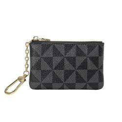 TOFBS Klein Geldbörse Damen PU Leder Portable Zipper Mini Portemonnaie Kurzformat Brieftasche Leichtgewicht Coin Purse Geldbeutel Geschenke für Mädchen Frauen Schwarz von TOFBS