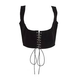 TOFBS Punk Leder Korsett Gürtel Harness Gürtel Unterbrustkorsett Taillengürtel Verstellbare Gothic Weste Gürtel für Frauen und Mädchen Cosplay Party Rave Halloween Kostüm (Schwarz6 von TOFBS