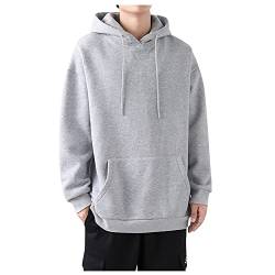 TOFOTL Hoodie Herren Lang Slim Mittelalter Workout Kleidung Hoodie Baggy Y2k Business Winter Gothic Top Herbst Yoga Yoga Set Hawaii Outfit Grau XXL von TOFOTL