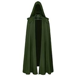 TOFOTL üBergangsjacke Herren mit Kapuze Einfarbig Gothic Slim Fit Laufen Yoga Kostüm Pullover Regular Halloween Trainingsjacke Vintage Casual Weihnachten Kleidung Pulli Grün 3XL von TOFOTL