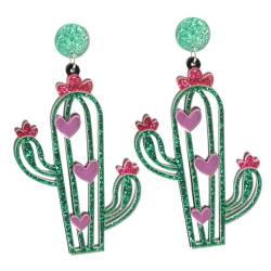 TOGEVAL 1 Paar Kaktus Ohrringe Baumelnde Ohrringe Kaktus Charm Ohrringe Kaktuspflanzen Ohrringe Damen Ohrringe Tropfen Ohrringe Anhänger Ohrringe von TOGEVAL