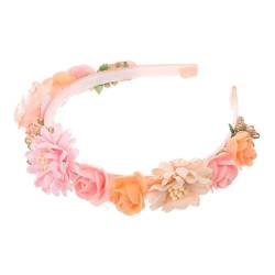 TOGEVAL Stirnband hair clip flower haarblume Braut Haarreif Blumen-Haarreifen Haargummis Schmücken floraler Kopfschmuck Party-Haarreifen Cosplay künstliche Kranz Kopfbedeckung von TOGEVAL