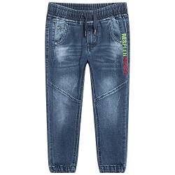 TOKYMOON Jungen Jeanshosen Jungen Regular Fit Jeans Kinder Denim Zerrissene Jeanshosen Jungen Skinny Jeanshosen mit Verstellbarem Bund Stretch Denim Jeans Kinder Blau 130 von TOKYMOON