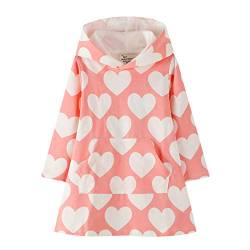 TOKYMOON Kinder Kapuzenpullover Mädchen Kapuzenkleid Langarm Baumwolle Pullover Hoodies Sweatshirt Kleid Freizeit Tops Herbst Winter Mädchen Kinder Kleid 92 98 104 110 116 122 Rosa 1 98-104 von TOKYMOON