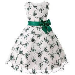 TOKYMOON Mädchen Kleider Partei Kleider Elegant Kinder Kleider Mädchen Prinzessin Kleid Geburtstags Hochzeits Tüll Kleid Mädchen Formale Kleider Kleid Blumenmädchen Formale Kleid Grün 140 von TOKYMOON