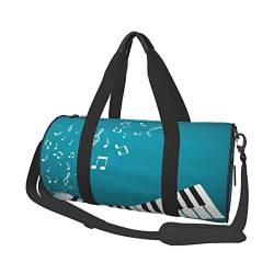 American Bald Eagle Reisegepäcktasche mit großem Fassungsvermögen, geeignet für Training, Reisen, viele Outdoor-Aktivitäten, Grüne und weiße Klaviertasten, Einheitsgröße von TOLKAT