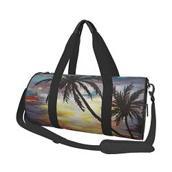 Beach Surf Runde Reisegepäcktasche mit großem Fassungsvermögen, geeignet für Training, Reisen, viele Outdoor-Aktivitäten, Tropical Sunset, Einheitsgröße von TOLKAT