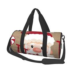 Merry Christmas Runde große Reisegepäcktasche, geeignet für Training, Reisen, viele Outdoor-Aktivitäten, Frohe Weihnachten, Einheitsgröße von TOLKAT