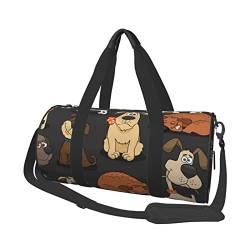 Reisegepäcktasche, Rosenmotiv, rund, groß, geeignet für Training, Reisen, viele Outdoor-Aktivitäten, Dog Corgi, Einheitsgröße von TOLKAT