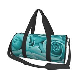 Reisegepäcktasche, rund, groß, geeignet für Training, Reisen, viele Outdoor-Aktivitäten, Blau, Rose, Einheitsgröße von TOLKAT