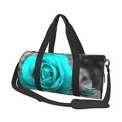 Reisegepäcktasche, rund, groß, geeignet für Training, Reisen, viele Outdoor-Aktivitäten, Blau, blau/rosa, Einheitsgröße von TOLKAT