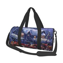 Reisegepäcktasche mit rotem Hummerdruck, groß, geeignet für Training, Reisen, viele Outdoor-Aktivitäten, Snow Night Santa und Reh, Einheitsgröße von TOLKAT