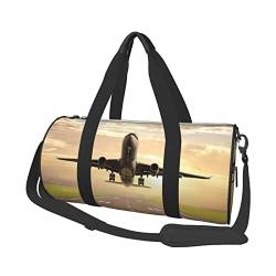 Runde Reisegepäcktasche für Flugzeuge, große Kapazität, geeignet für Training, Reisen, viele Outdoor-Aktivitäten, Flugzeig, Einheitsgröße von TOLKAT
