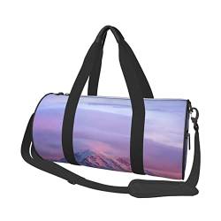 Runde Reisegepäcktasche mit großem Fassungsvermögen, geeignet für Training, Reisen, viele Outdoor-Aktivitäten, Montage bei Sonnenuntergang, Einheitsgröße von TOLKAT