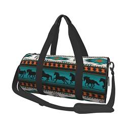 Runde Reisegepäcktasche mit großem Fassungsvermögen, geeignet für Training, Reisen, viele Outdoor-Aktivitäten, pferd, Einheitsgröße von TOLKAT