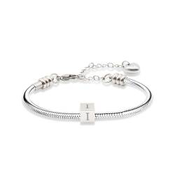 TOLOWOBK Armband Damen mit Buchstaben, Geschenke für Mädchen Charm Armband Silber Armkette Schlangen Armbänder Damen Jahrestag Geburtstag Geschenke für Mama Töchter Oma Enkelin Schwester Freundin von TOLOWOBK