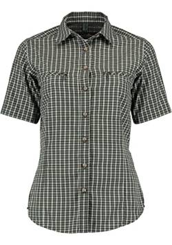 TOM COLLINS Damen Bluse Kurzarm Freizeitbluse mit Liegekragen Punap, Größe:50, Farbe:dunkelgrün von TOM COLLINS