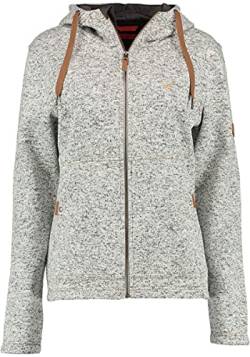 TOM COLLINS Damen Fleecejacke Freizeitjacke Zipper hochgeschlossen mit Kapuze Adisur, Größe:38, Farbe:mittelgrau von TOM COLLINS