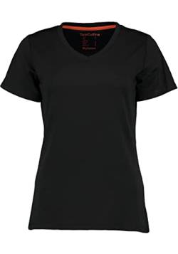 TOM COLLINS Damen T-Shirt Kurzarm Outdoorshirt mit V-Ausschnitt Exubi, Größe:48, Farbe:schwarz von TOM COLLINS
